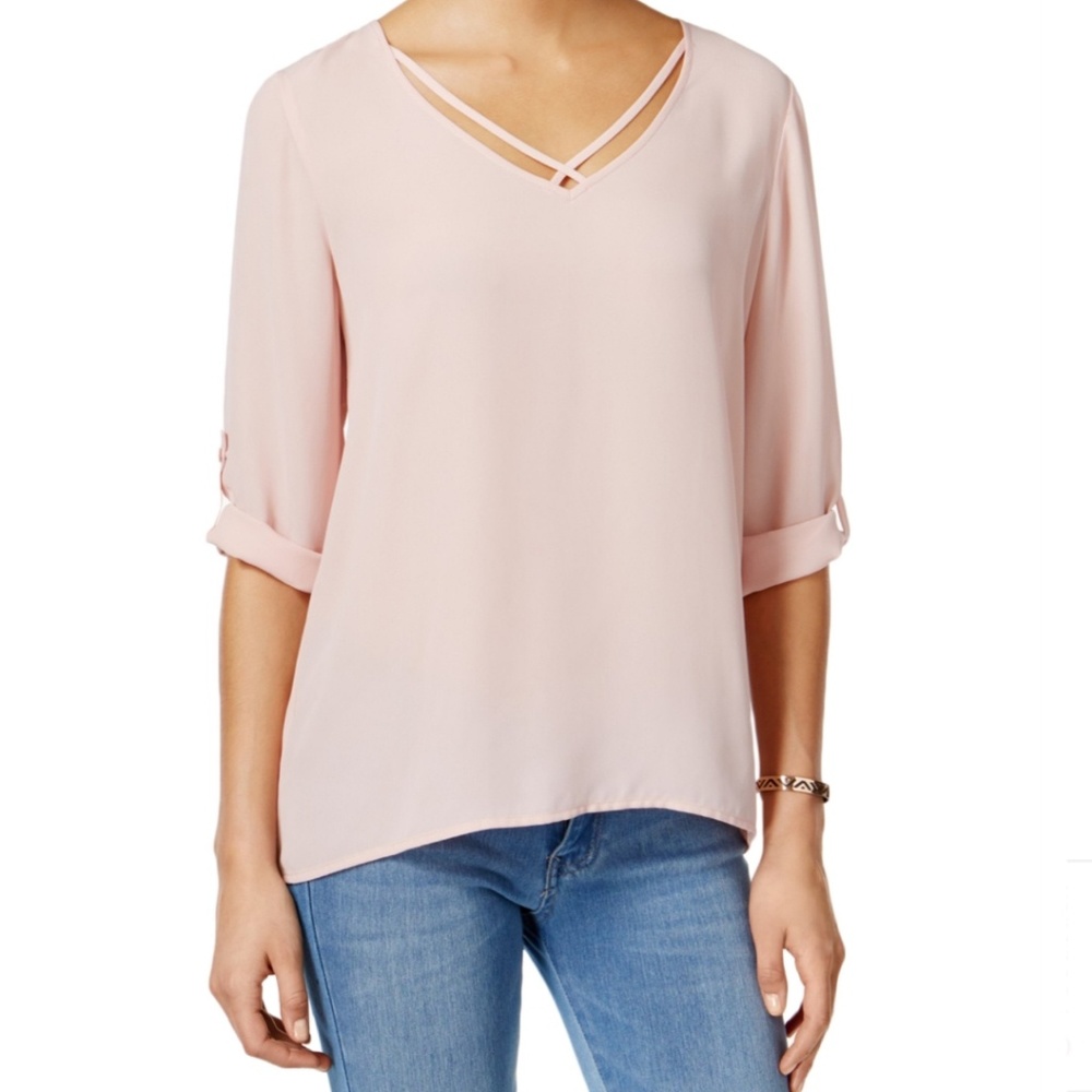 🔶️ Hippie Rose sheer 3/4 sleeve top